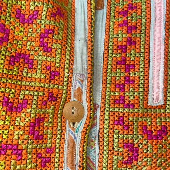 Vtg Vintage Patchwork wool chore tapestry coat - Picture 4 of 10